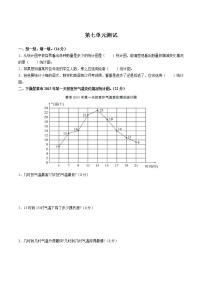 小学数学人教版五年级下册7 折线统计图单元测试测试题