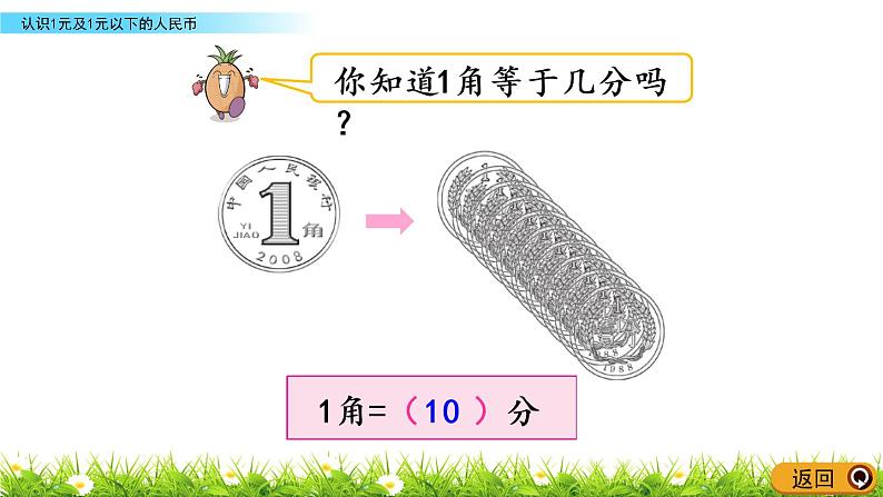 5.1《认识1元及1元以下的人民币》PPT课件 苏教版数学小学一年级下册06