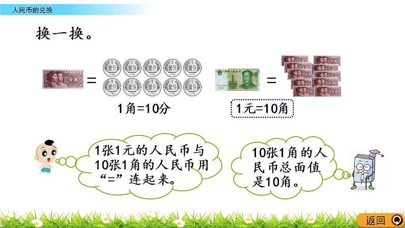 5.2《人民币的兑换》PPT课件 西师大版数学小学一年级下册04