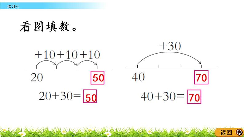 4.3《练习七》PPT课件 西师大版数学小学一年级下册第7页