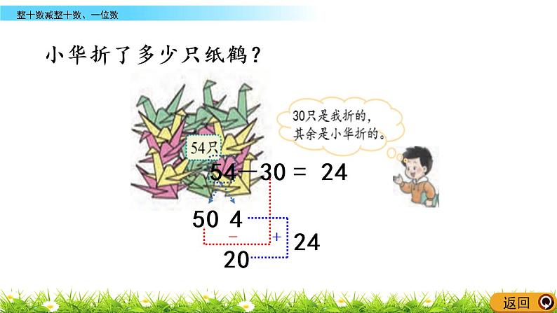 4.6《整十数减整十数、一位数》PPT课件 西师大版数学小学一年级下册05