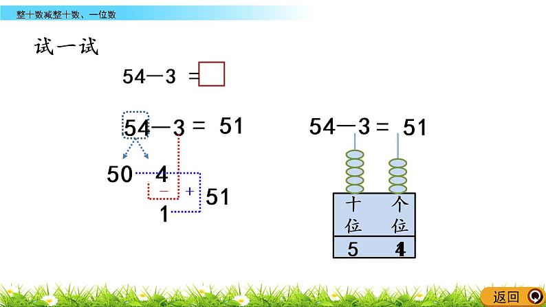 4.6《整十数减整十数、一位数》PPT课件 西师大版数学小学一年级下册07