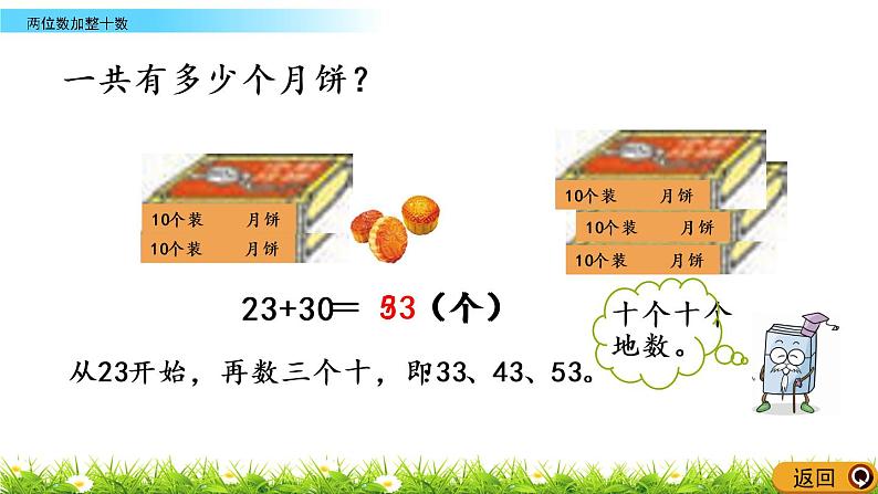 4.5《两位数加整十数》PPT课件 西师大版数学小学一年级下册05