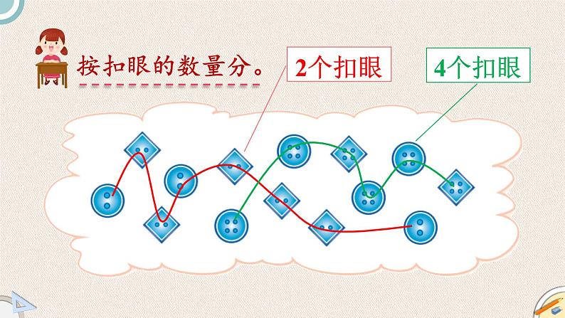 数学好玩.1《分扣子》PPT课件 北师大版数学小学一年级下册05