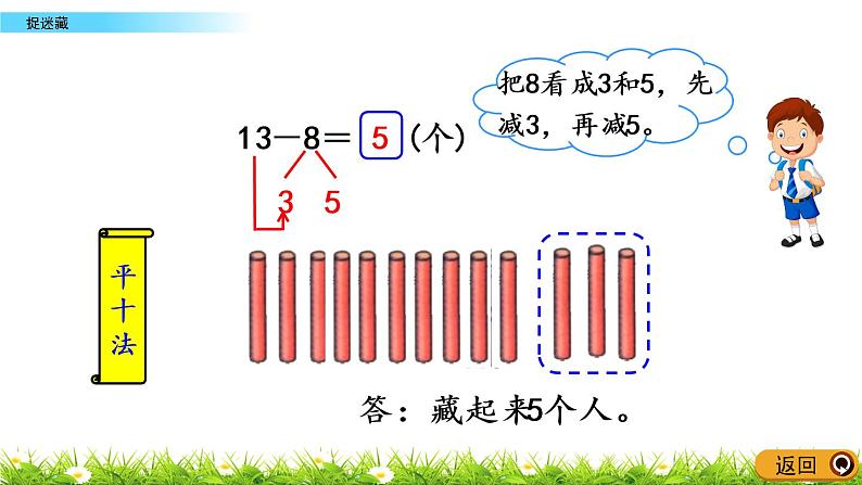 1.2《捉迷藏》PPT课件 北师大版数学小学一年级下册05