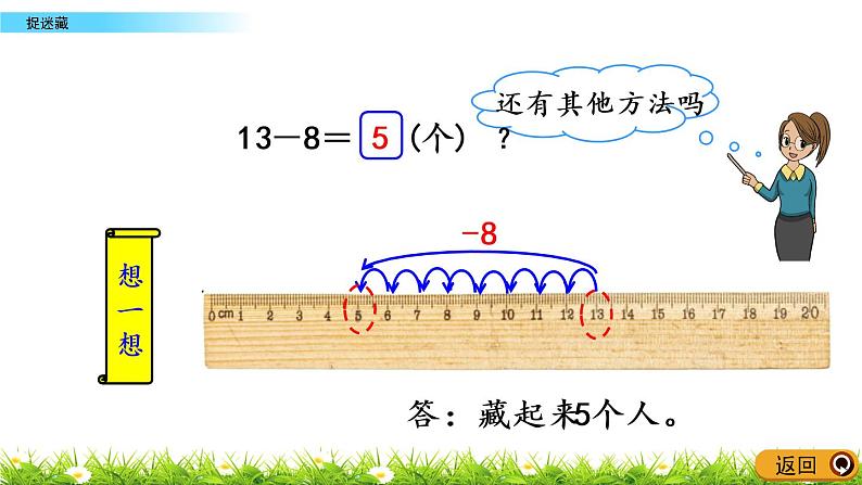 1.2《捉迷藏》PPT课件 北师大版数学小学一年级下册08