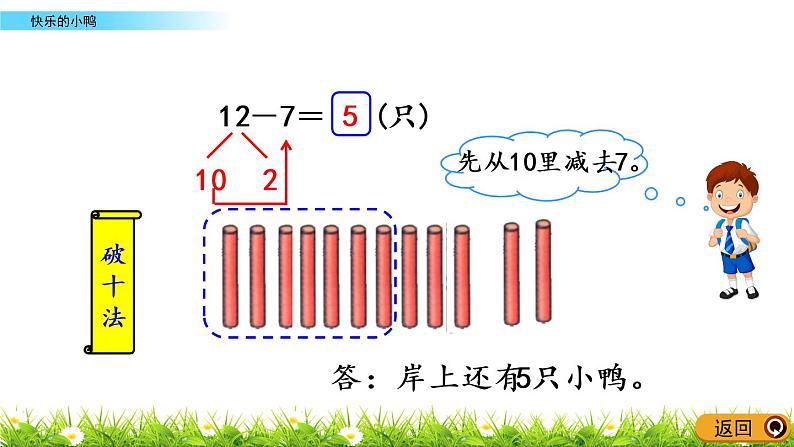 1.3《快乐的小鸭》PPT课件 北师大版数学小学一年级下册04