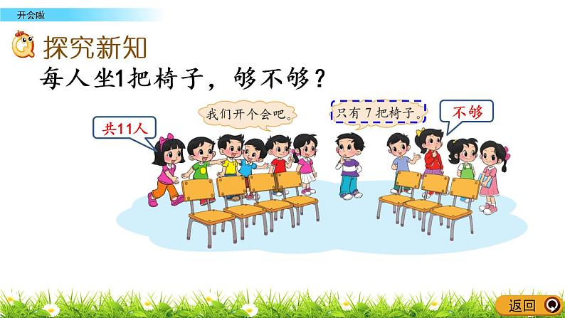 1.4《开会啦》PPT课件 北师大版数学小学一年级下册第3页