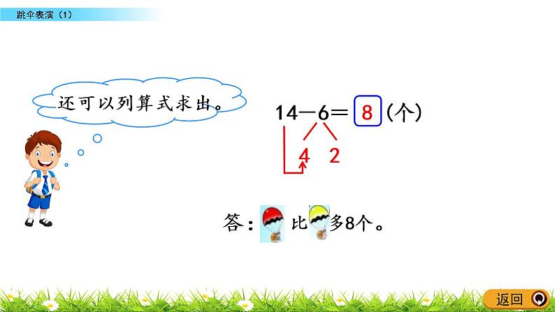 1.5《跳伞表演（1）》PPT课件 北师大版数学小学一年级下册第5页