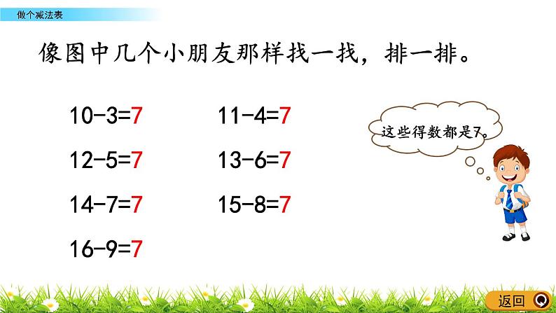 1.9《做个减法表》PPT课件 北师大版数学小学一年级下册04