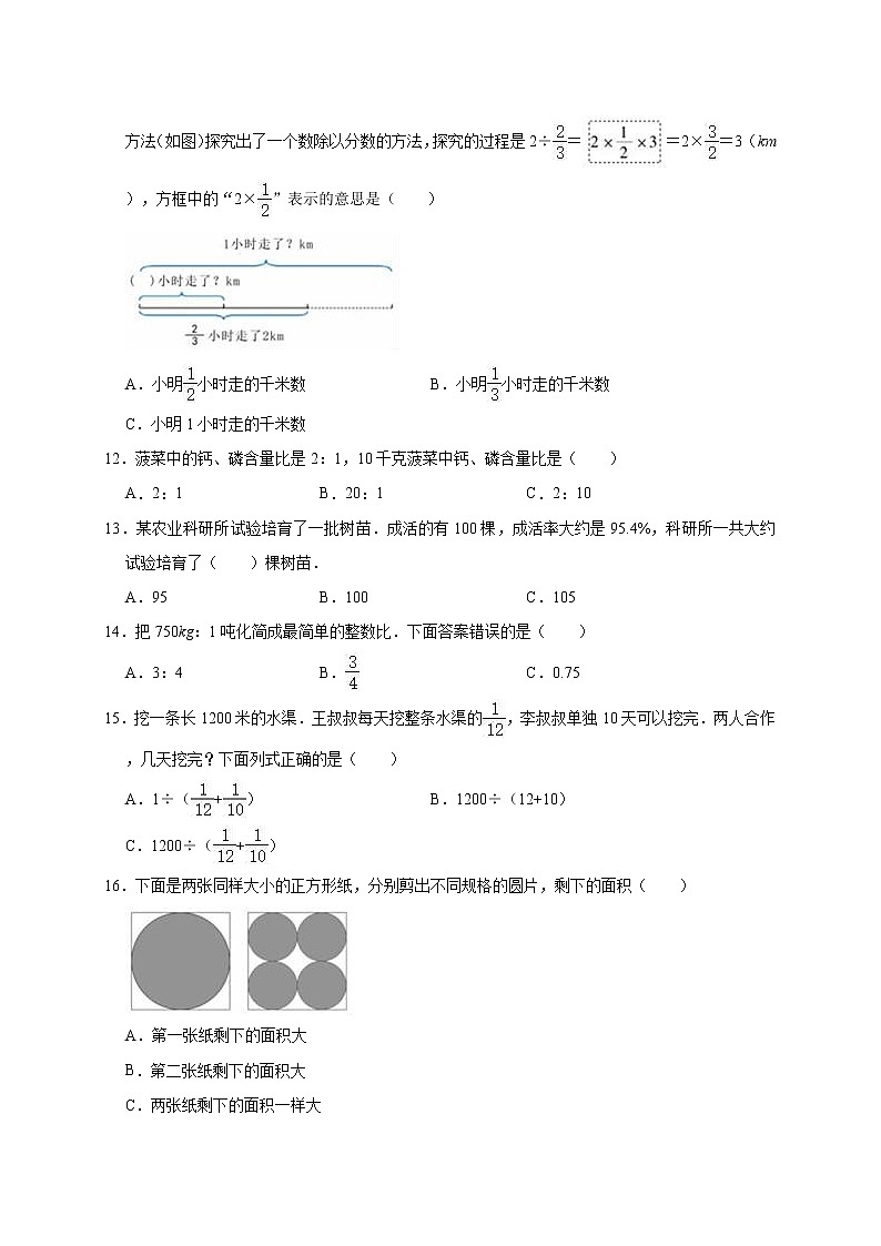 六年级数学上册期末数学试卷（含答案）人教版.02