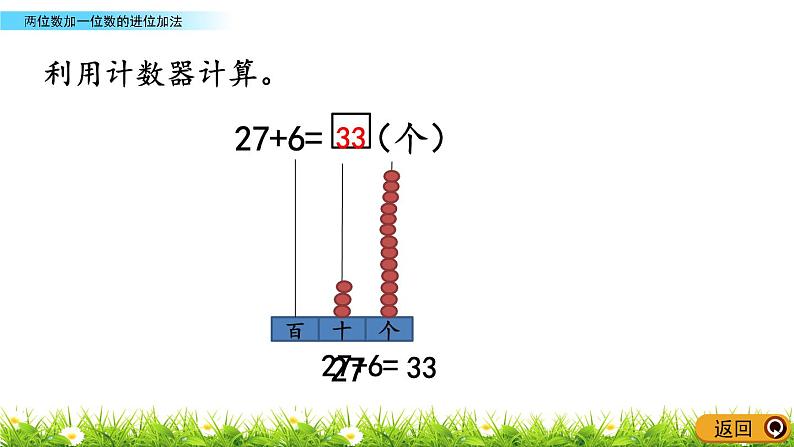 5.2《两位数加一位数的进位加法》PPT课件 青岛版（六三制）版数学小学一年级下册05