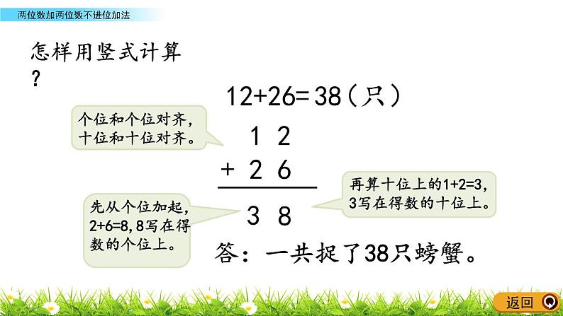 7.1《两位数加两位数不进位加法》PPT课件 青岛版（六三制）版数学小学一年级下册05