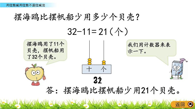 7.2《两位数减两位数不退位减法》PPT课件 青岛版（六三制）版数学小学一年级下册第6页