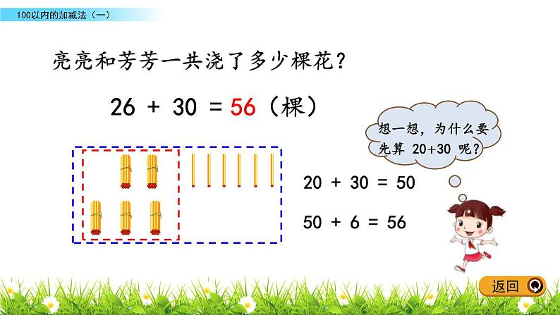 4.1《两位数加一位数和两位数加整十数的不进位加法》PPT课件 青岛版（五四制）版数学小学一年级下册第6页