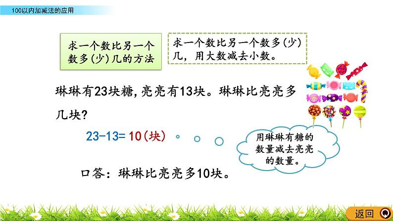 8.3《100以内加减法的应用》PPT课件 北京版数学小学一年级下册04