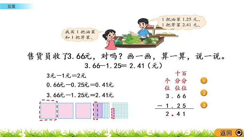 1.6《买菜》PPT课件 北师大版数学四下04