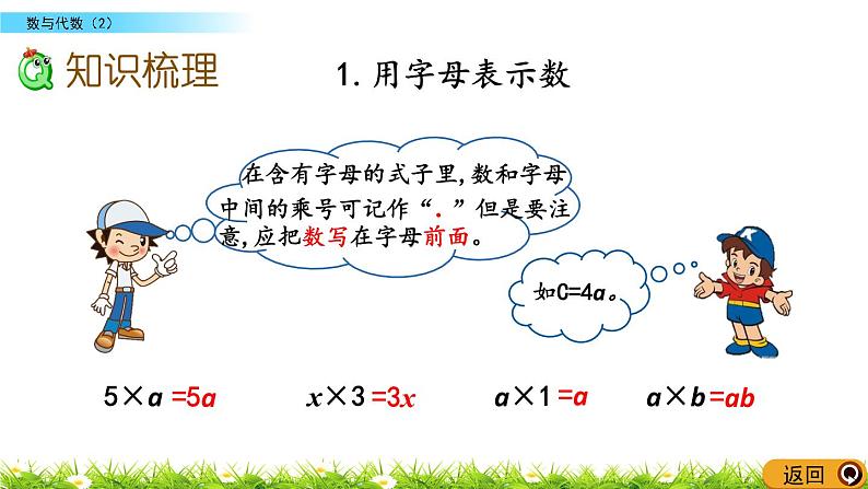 总复习.2《数与代数（2）》PPT课件 北师大版数学四下03