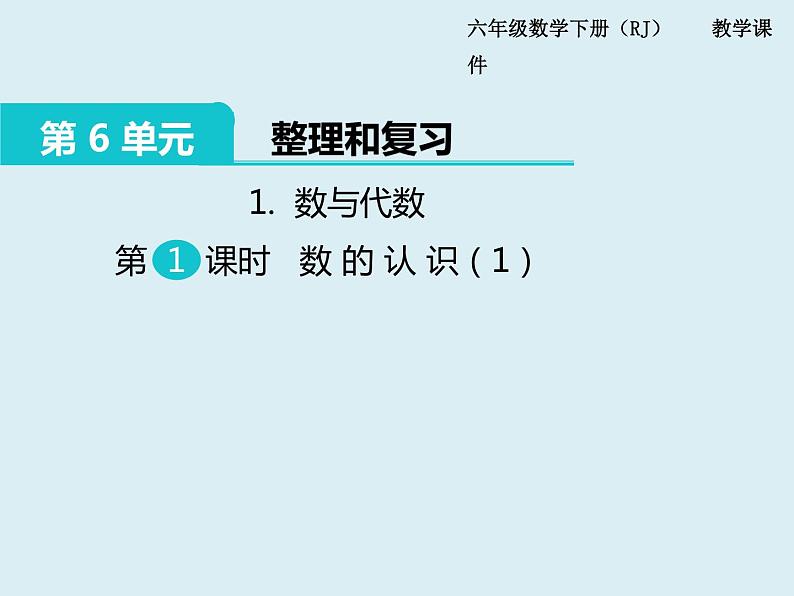 【精品】人教版小学数学六年级下册 第六单元 1.数与代数 第1课时 数的认识（1） PPT课件01