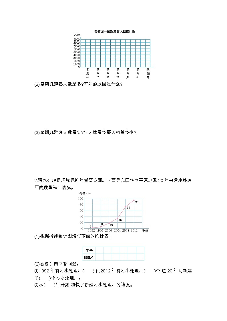 六《数据的表示和分析》单元测试卷（1）（含答案）北师大版 四年级数学下册02