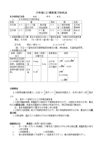 小学数学苏教版六年级上册七 整理与复习测试题