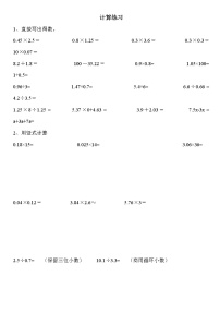 小学数学七 整理与复习测试题