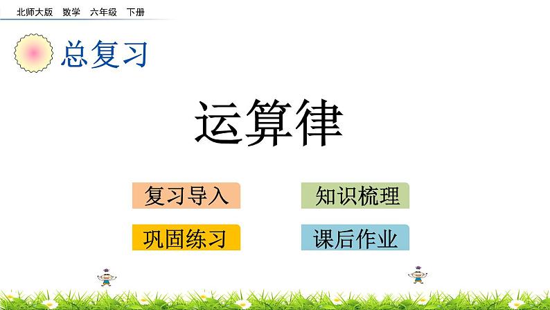 总复习1.14《运算律》PPT课件 北师大版 六年级数学下册01