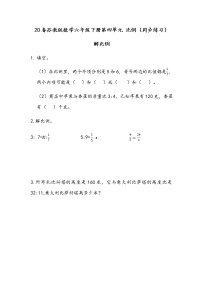 小学苏教版四 比例课时作业