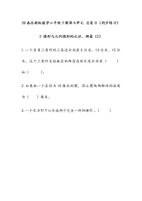 苏教版六年级下册2. 图形与几何习题