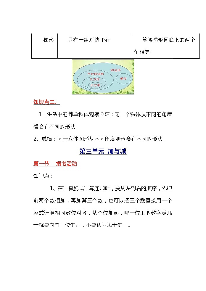 北师大三年级数学上册期末复习要点+期末测试卷03