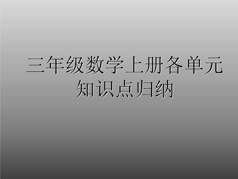 人教版三年级数学上册各单元知识点归纳 (2)第1页