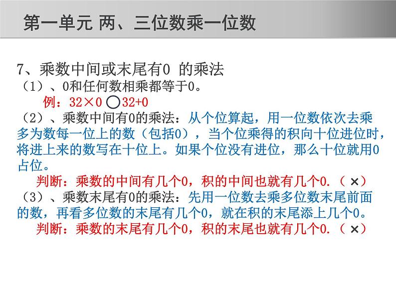 苏教版三年级数学上册期中复习(知识点、易错题)课件05