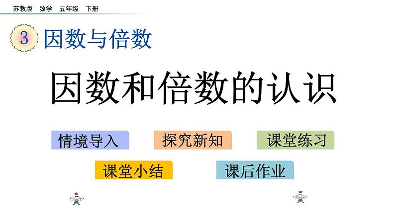 2021春苏教版数学五年级下册第三单元 因数与倍数（课件）3.1 因数和倍数的认识01