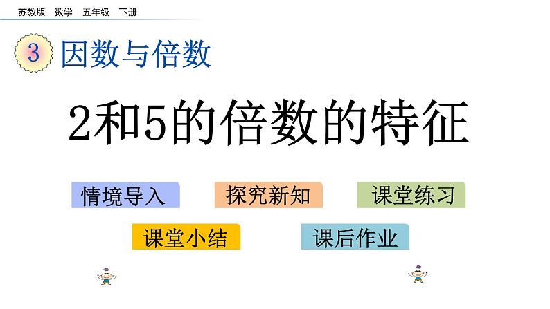 2021春苏教版数学五年级下册第三单元 因数与倍数（课件）3.2 2和5的倍数的特征01