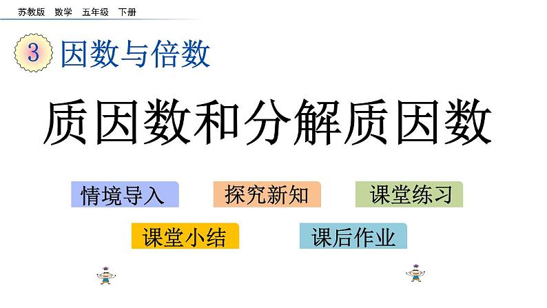 2021春苏教版数学五年级下册第三单元 因数与倍数（课件）3.6 质因数和分解质因数01