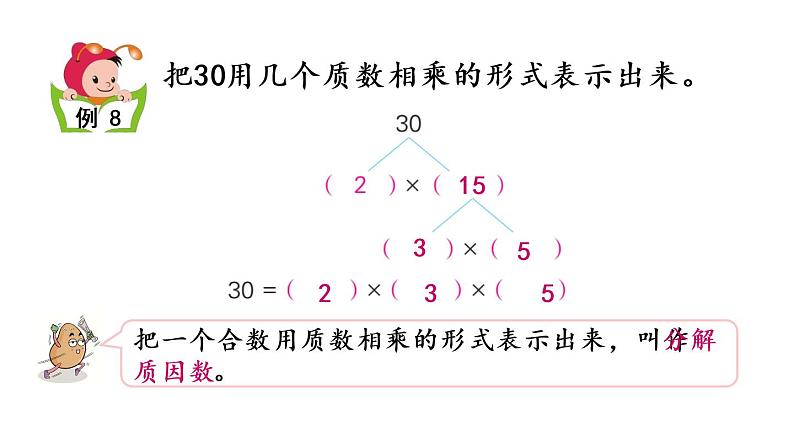 2021春苏教版数学五年级下册第三单元 因数与倍数（课件）3.6 质因数和分解质因数05