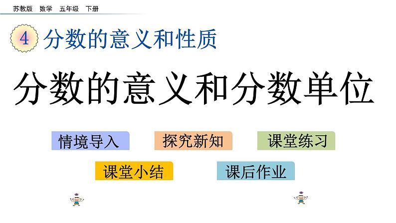 2021春苏教版数学五年级下册第四单元 分数的意义和性质（课件）4.1 分数的意义和分数单位01