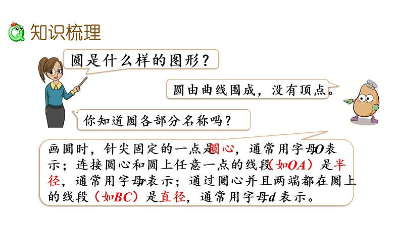 2021春苏教版数学五年级下册第六单元 圆（课件）6.11 整理与练习（1）04