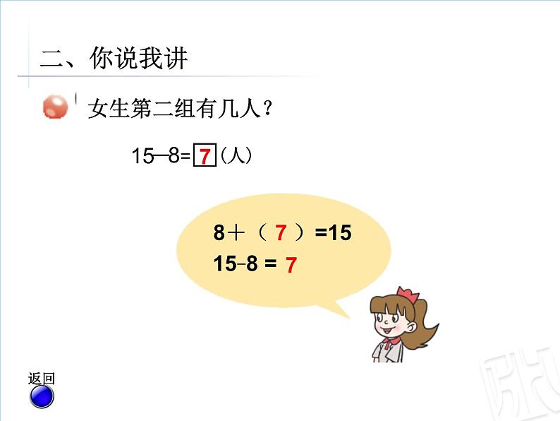 一年级下册数学课件1.20以内的退位减法3十几减8、7苏教版  (共15张PPT)06