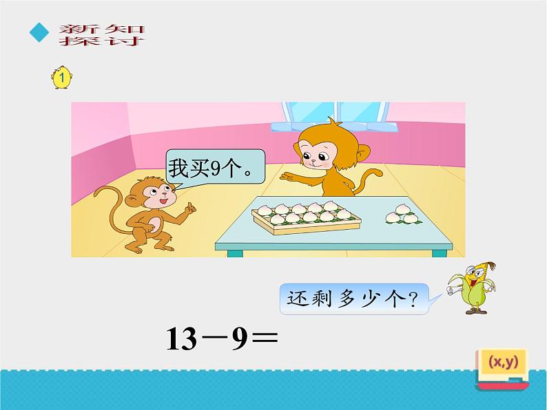 一年级下册数学优秀课件-1.1.20以内的退位减法1《十几减9》苏教版（2014秋）(共29张PPT)06