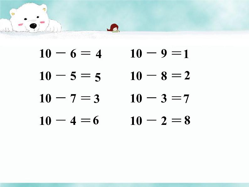 一年级下册数学课件1.20以内的退位减法5 十几减6、5、4、3、2苏教版 (共23张PPT)02