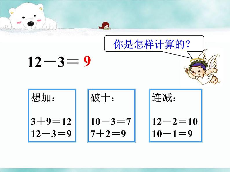 一年级下册数学课件1.20以内的退位减法5 十几减6、5、4、3、2苏教版 (共23张PPT)06