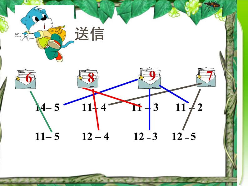 一年级下册数学课件1.20以内的退位减法5十几减6、5、4、3、2  苏教版（2014秋） (共12张PPT)06