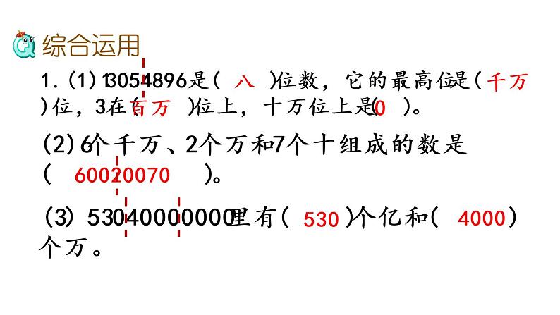 2021春苏教版数学四年级下册第二单元 认识多位数（课件）2.10 整理和练习第4页