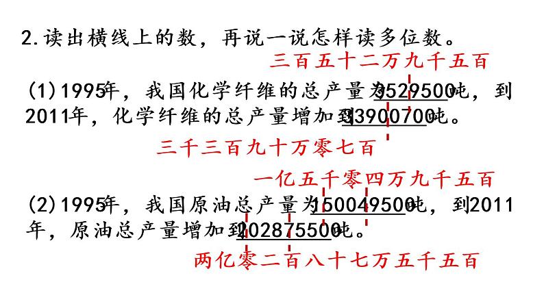 2021春苏教版数学四年级下册第二单元 认识多位数（课件）2.10 整理和练习第5页