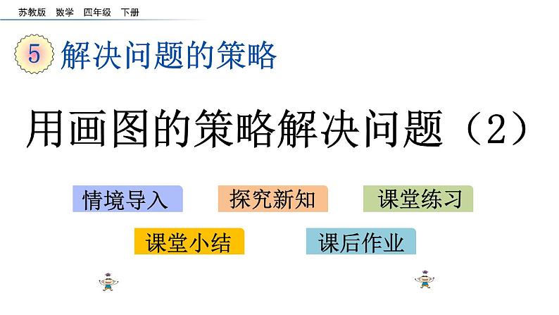 2021春苏教版数学四年级下册第五单元 解决问题的策略（课件）5.2 用画图的策略解决问题(2)01