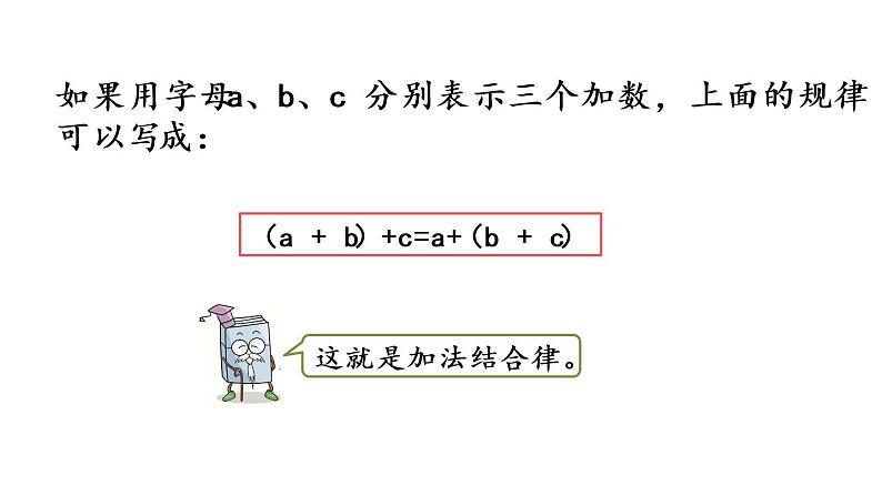 2021春苏教版数学四年级下册第六单元 运算律（课件）6.1 加法交换律和结合律第7页