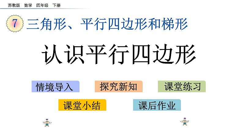 2021春苏教版数学四年级下册第七单元 三角形、平行四边形和梯形（课件）7.8 认识平行四边形01