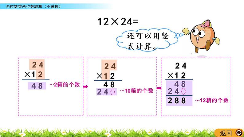 1.2《两位数乘两位数笔算（不进位）》PPT课件 苏教版 三年级数学下册05