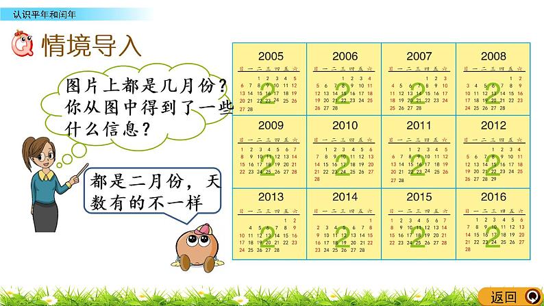 5.2《认识平年和闰年》PPT课件 苏教版 三年级数学下册02